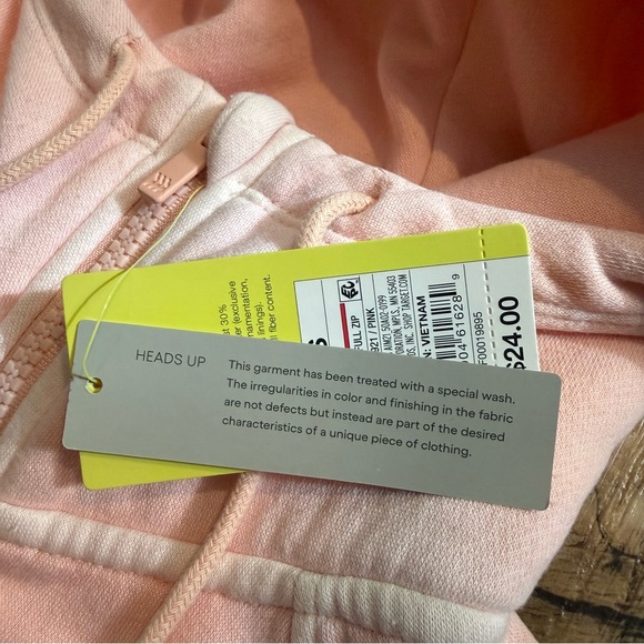 All in Motion Full Zip Hoodie Women’s Size XS Pink Thumbholes  NEW - Picture 4 of 13